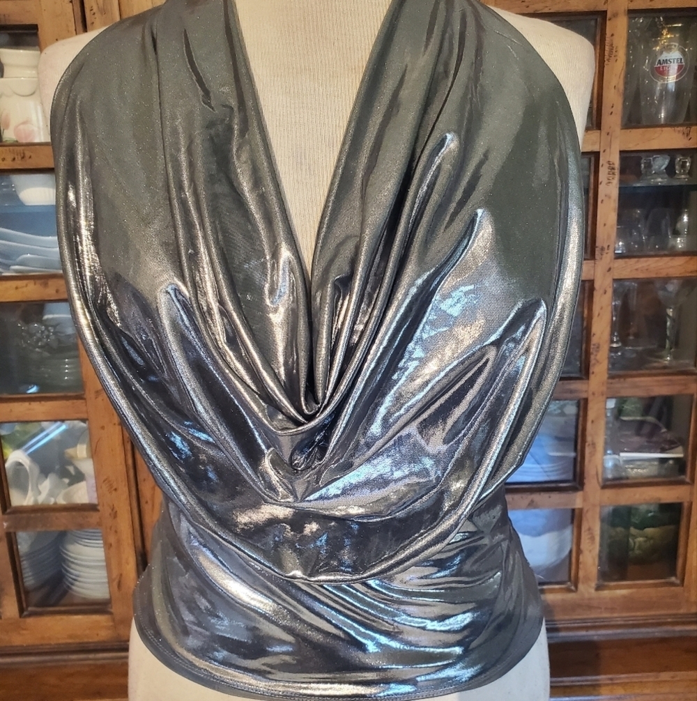 Forever 21 Gray Draped Sleeveless Blouse - Picture 2 of 5